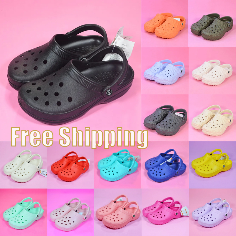 free shipping designer sandals women men slippers beach waterproof shoes outdoors beach casual shoes triple black white pink