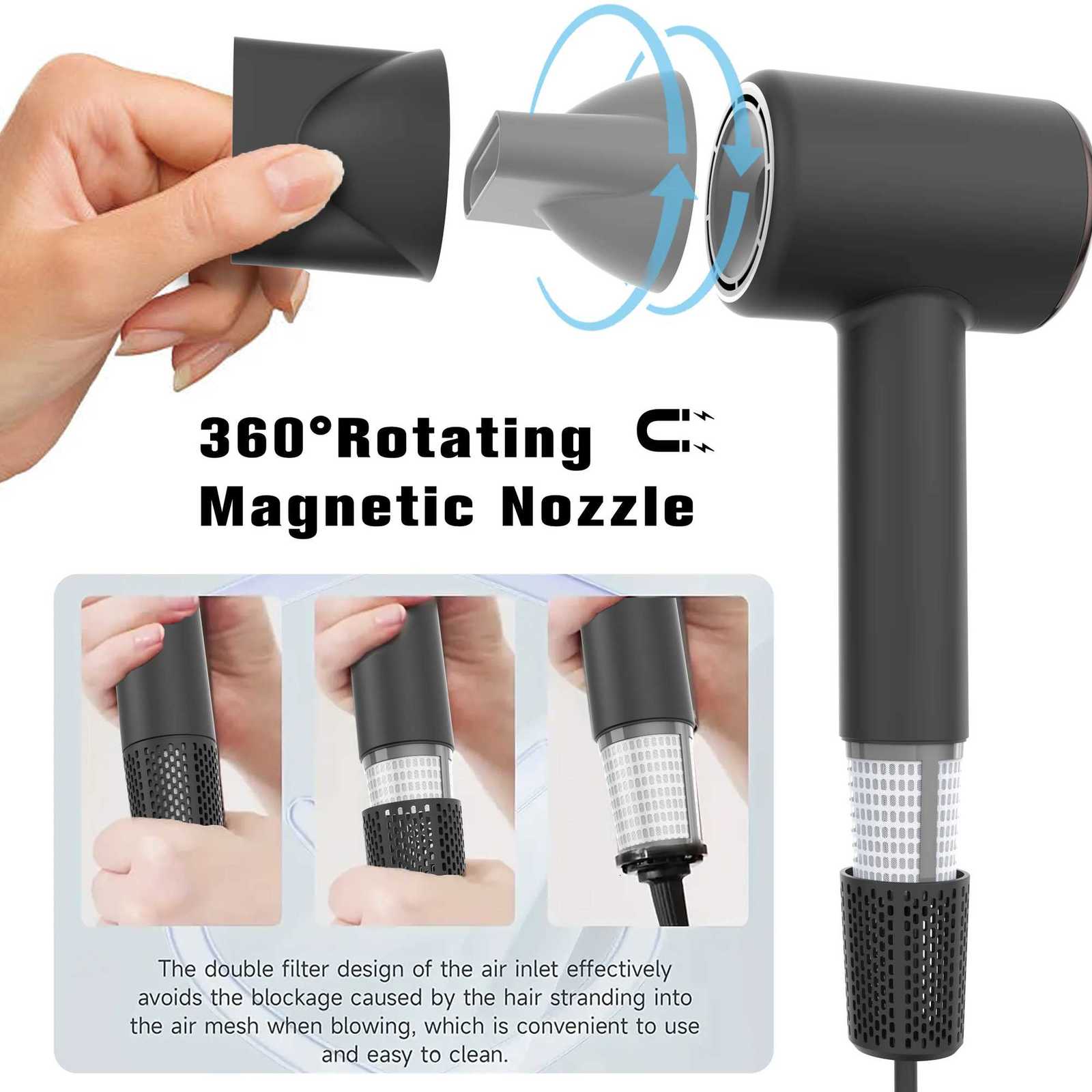 Factory Direct High-Speed Negative Ion Zero Damage 110000 Rpm BLDC Leafless Hair DryerT251118
