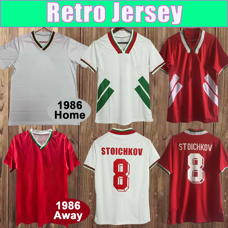 1986 1994 STOICHKOV IVANOV ANDONOV Mens Retro Soccer Jerseys Bulgaria National Team Home Away Vintage Football Shirt Short Sleeve Uniforms