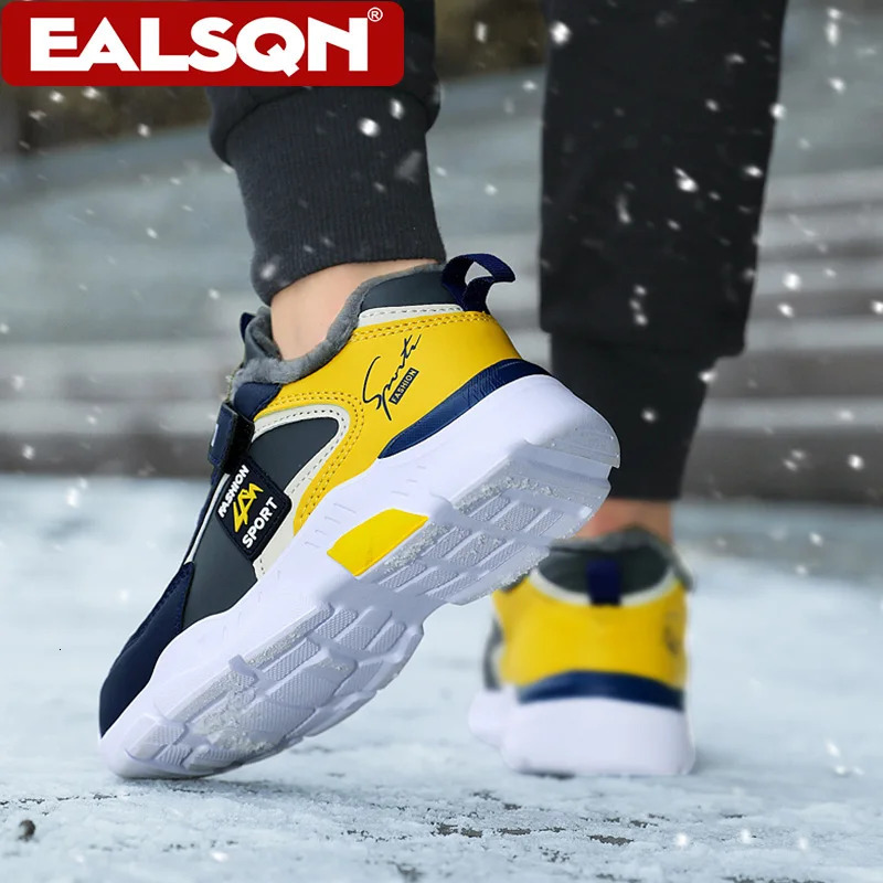 Children Winter Casual Shoes Warm Cotton Sneakers for Kids Boys Fashion School Walking Shoe Plush Lining 251114 XJ260303