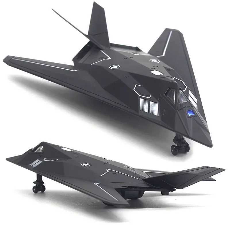 American Nighthawk F-117A stealth combat aircraft model simulation alloy Childrens toy gifts C251118