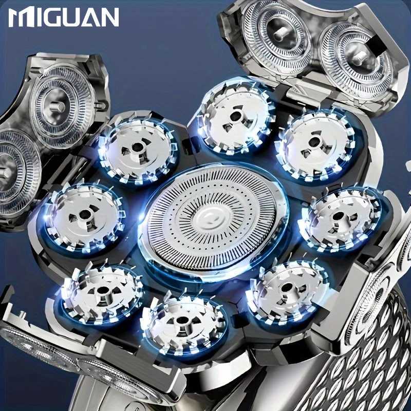 Electric Head Hair Shaver For Hair Cutting Ultimate Mens Cordless Rechargeable Wet/Dry Skull Bald Head Razor With RotaryT251118