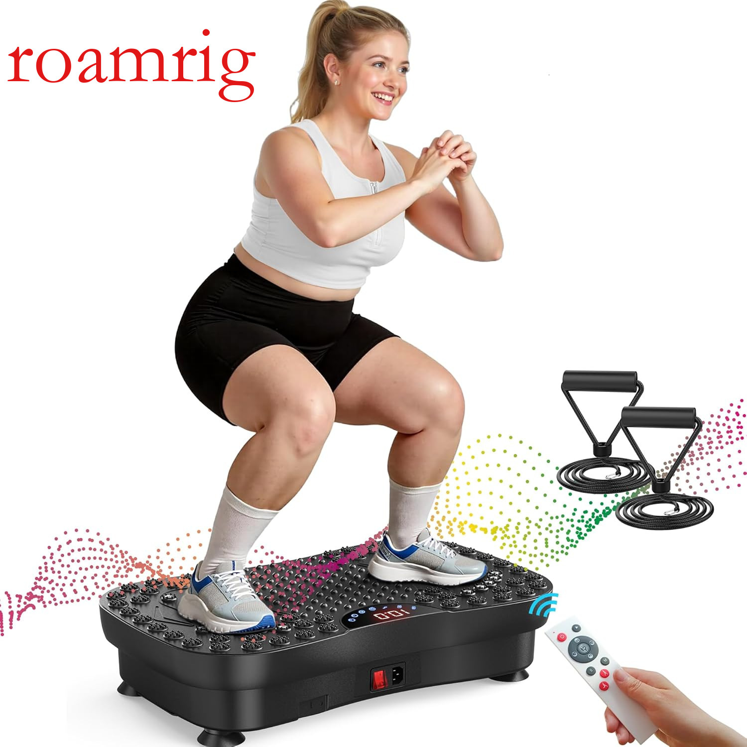 AXV Vibration Plate Exercise Whole Body Portable Mini Vibrate Fiess Platform Lymphatic Drainage hine for Weight Loss Shaping Toning Wellness Home Gyms