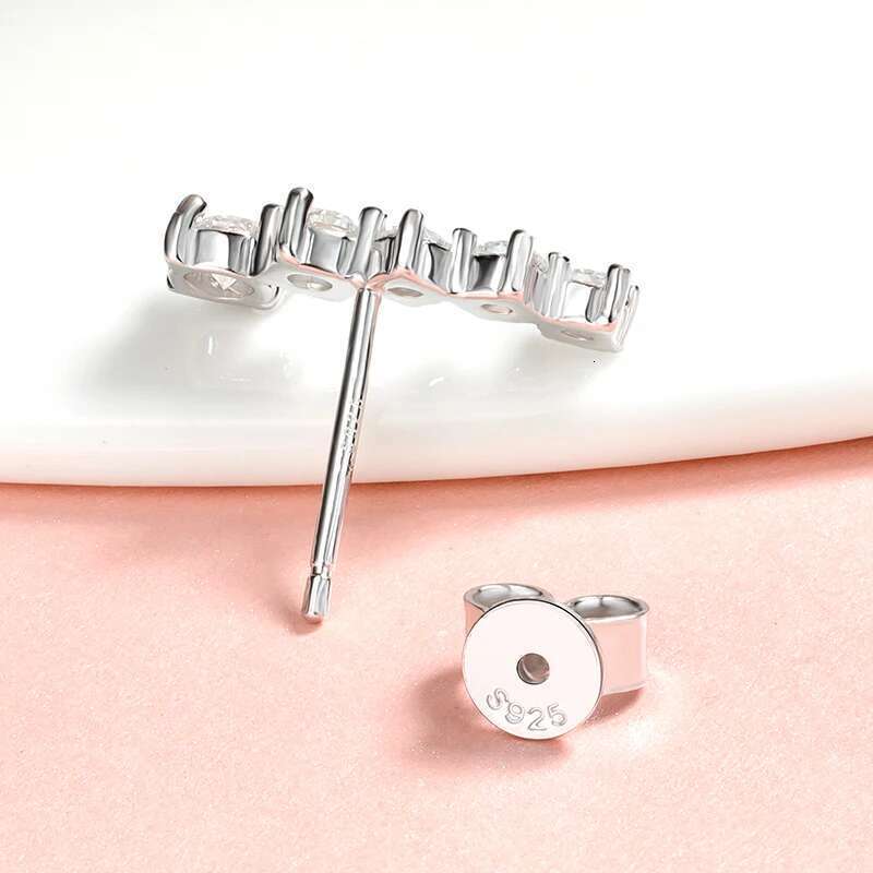 Smyoue 1.16cttw Gradient Gem Full Moissanite Stud for Women Sparkg Party Jewelry Earrings Sterg Sier GRA