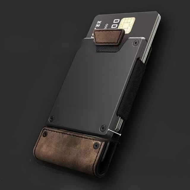 New hot selling fashion designer bags Christmas gifts ultra-thin two tone leather wallets men's card holders card holders card sleeves