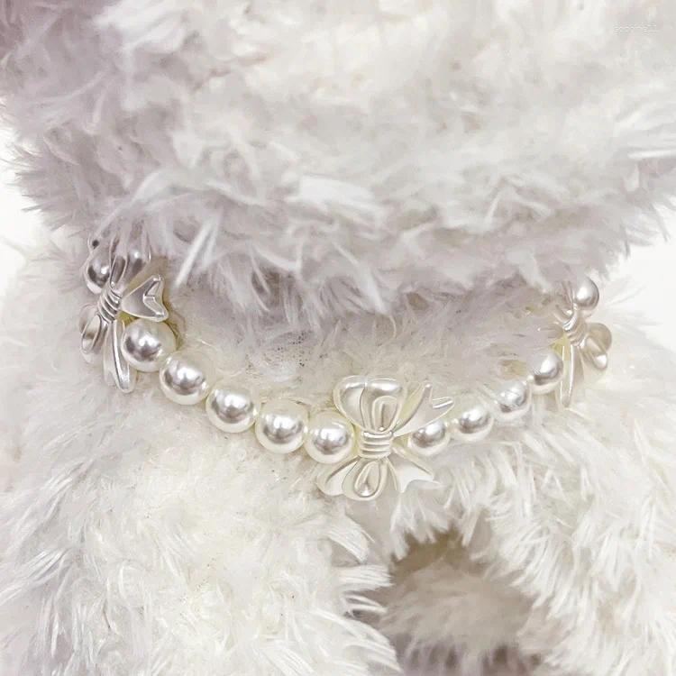 Update Pet Supplies Collar Leash Pearls Cat Necklace Accessories Small & Medium Dog