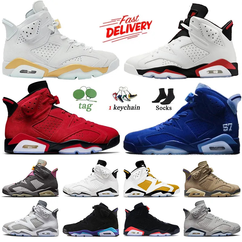 2026 Basketball Shoes Mens Jordly6 J6 6s British Khaki UNC Blue Gold Hoops air J6 jordly6 Infrared Bordeaux Tech Chrome Hare sports Sneakers