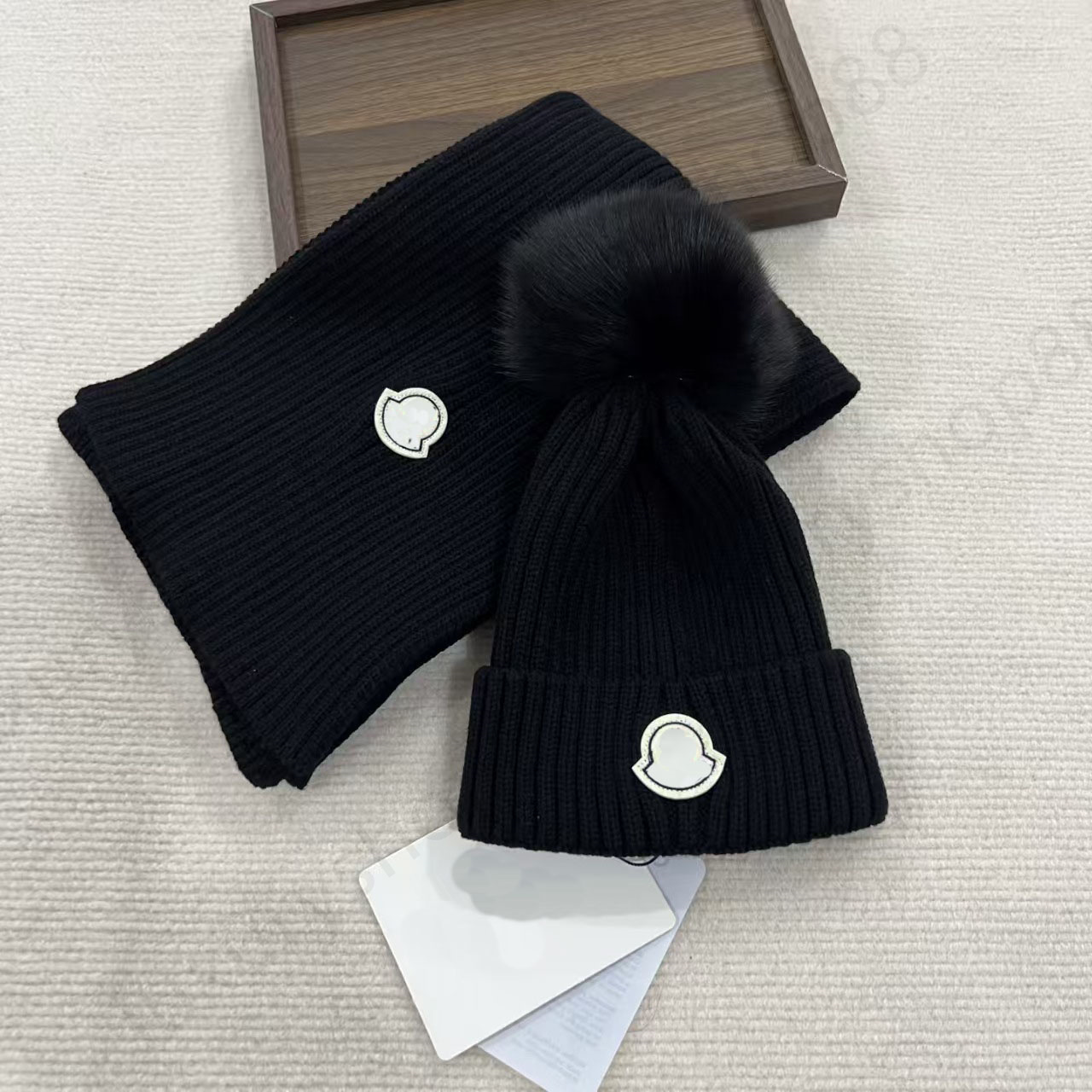 Designer Fashion Children Scarves Knitted Hat Set Baby Kids Winter Warm Scarf Knitting Wool Children Neck Warmer Wrap Outdoor Scarf Kids Beanies Scarf Set Hat SSS