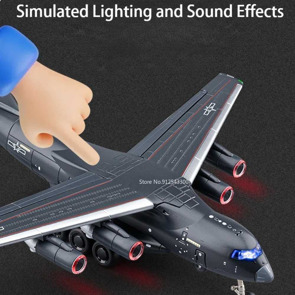 1180 Scale Y-20 Transport Aircraft Model Toy Metal Body Pull Back Foldable Nose Wheel Military Plane Models Childrens Gifts C251118