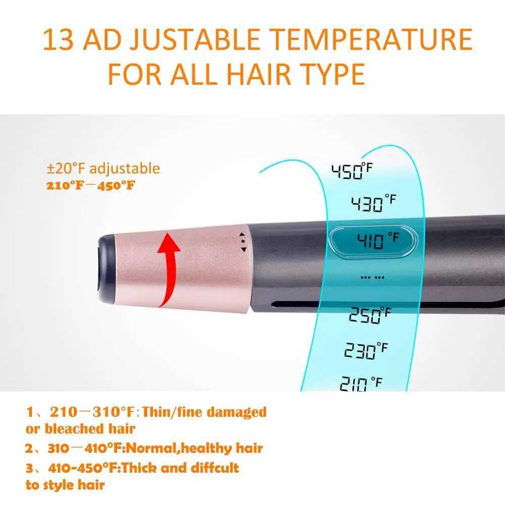 Professional Hair Straightener Curling Iron 2 in 1 Tourmaline Ceramic Salon High Heat 450 Twisted Flat Iron For All Hair Types W250610