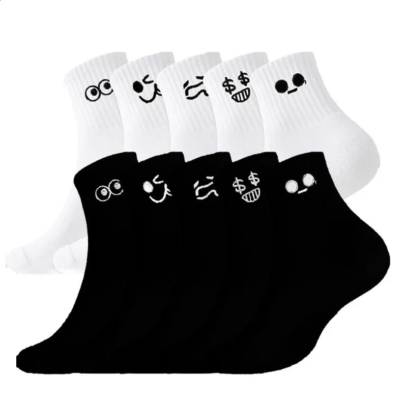 s white cute and interesting sock set cartoon womens autumn winter girl Kawai sports 250418