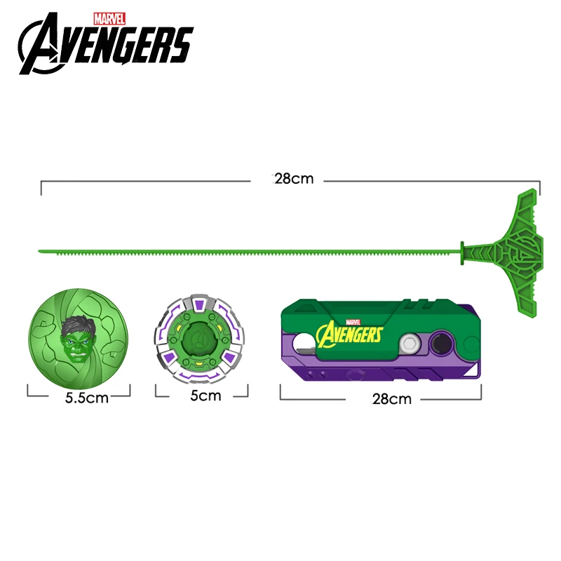Marvel Avengers Hulk Style Beyblade Battle game Beyblade launcher 4PCS Fidget Spinner Movie Peripheral Toy Set Boys Gifts