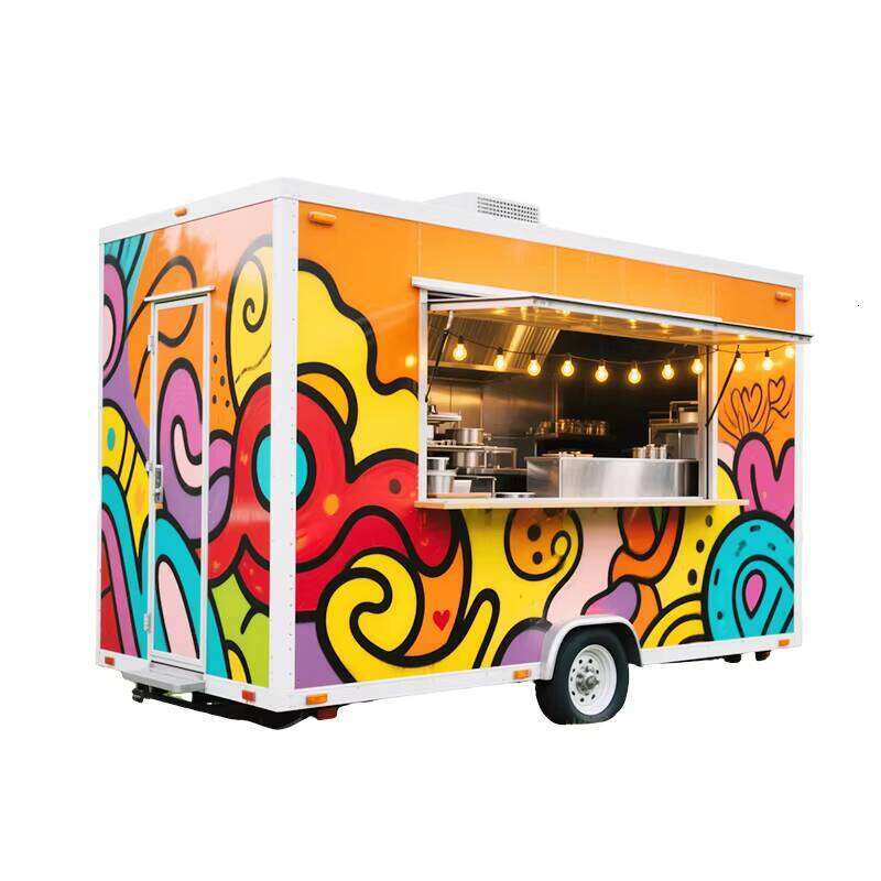 Custom Food Stall Fast Food Truck Van Pizza Truck Ice Cream Mobile Kiosk Coffee Trailer Taco Concession Food Trailer