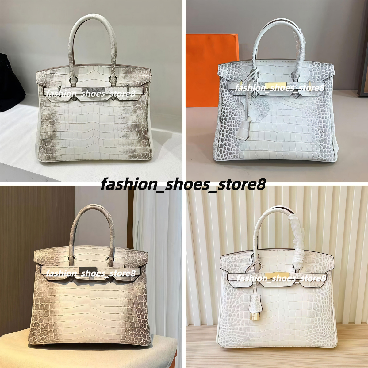 Designer Women Himalayas Bags Crocodile Leather Genuine Cowhide Leather Handmade 25CM 30CM Large Capcity gh