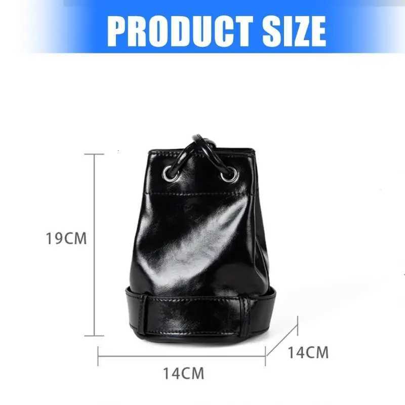 D46D Fashionable Bucket Crossbody Bag With Secure Drawstring Design Large Storage PU Soft Texture Trendy Shoulder BagW251118