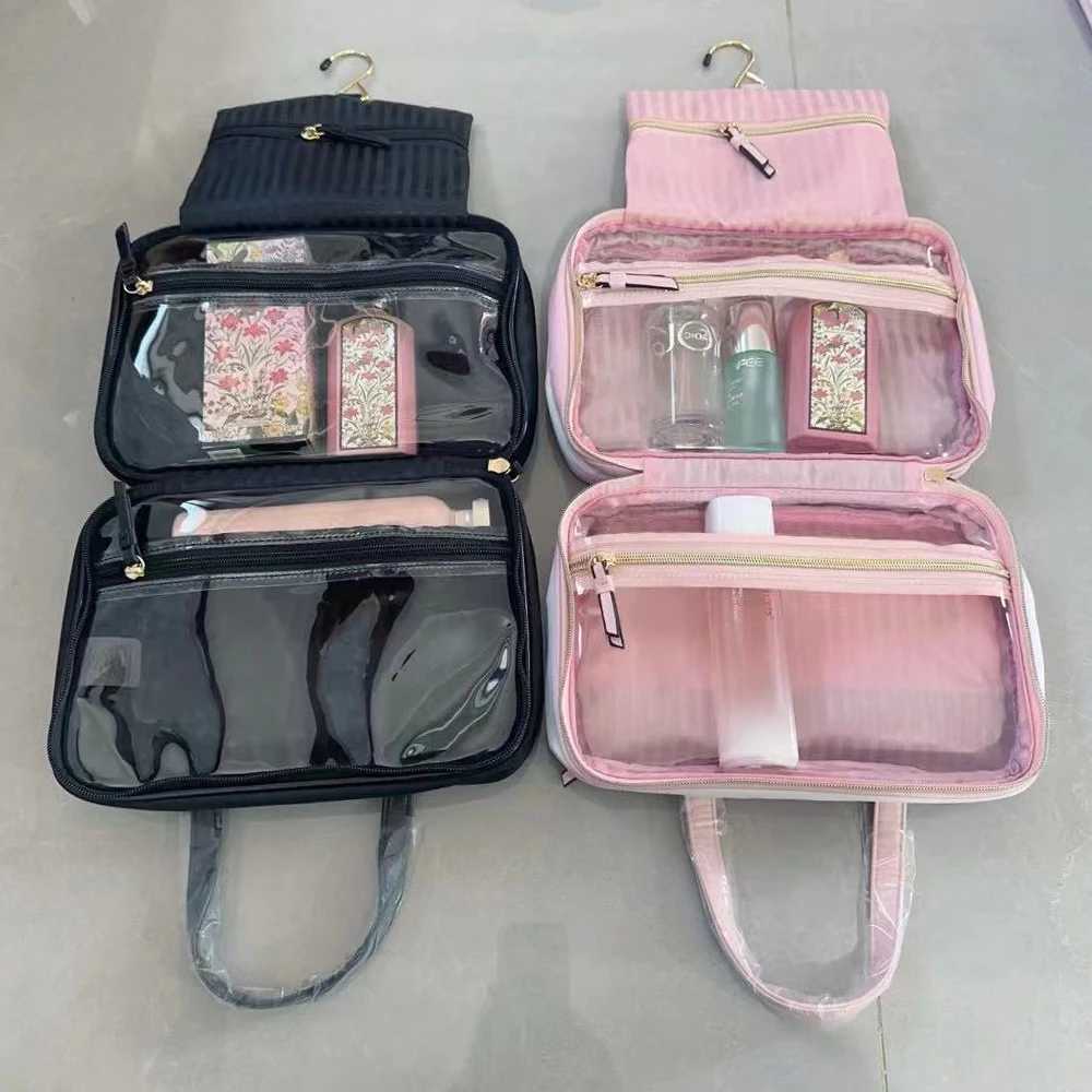 2025 New Portable Large Capacity Makeup Bag - Womens Favorite Double layered Makeup Bag Z250418