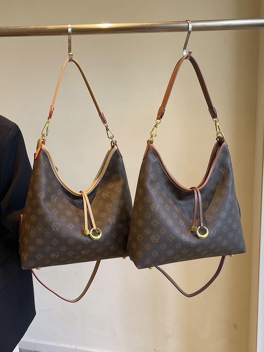 Lacel Urwebin DDesigner new fashion embosed large capacity bucket bag retro classic printed handbag Crossbody Bags