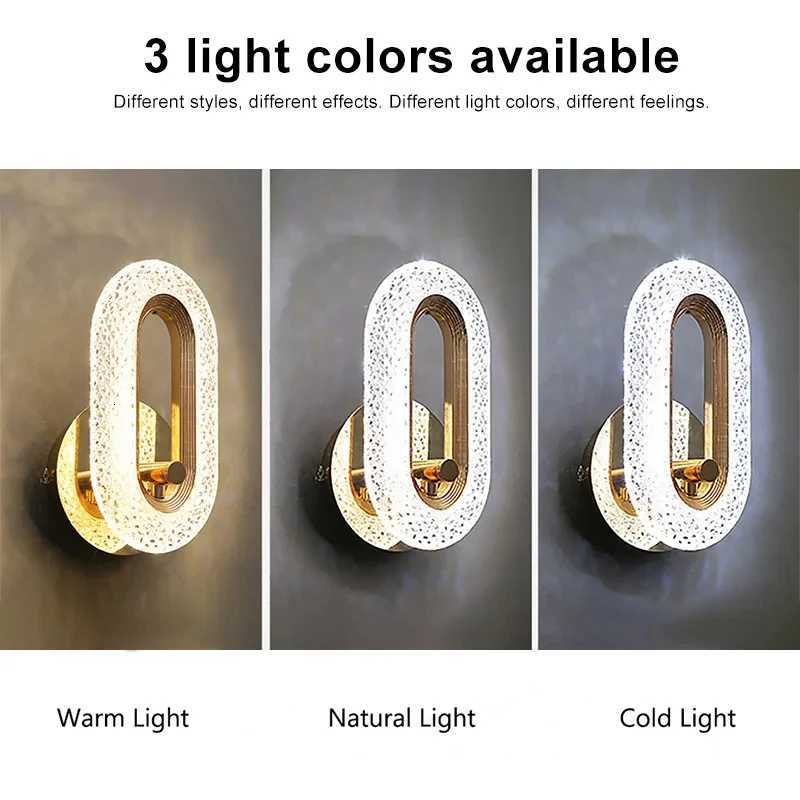 Modern Crystal Wall Lights Indoor Lighting Round/Oval LED Wall Lamp Home Decor for Kitchen Bedroom Living Room Sconce M251118