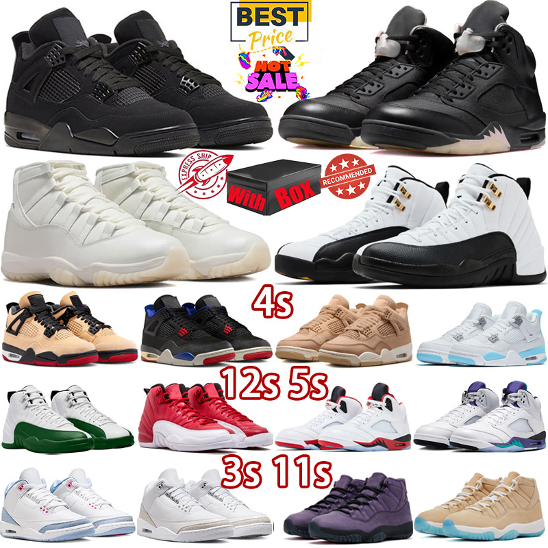 with box Basketball Shoes 4s Cozy Girl pizza Black cat 5s Pearl Pink Sail Black Tongue red Grape 11s Pearl lnner Beast 3s Pure Money 12s taxi French Blue Sneaker eur 36-47
