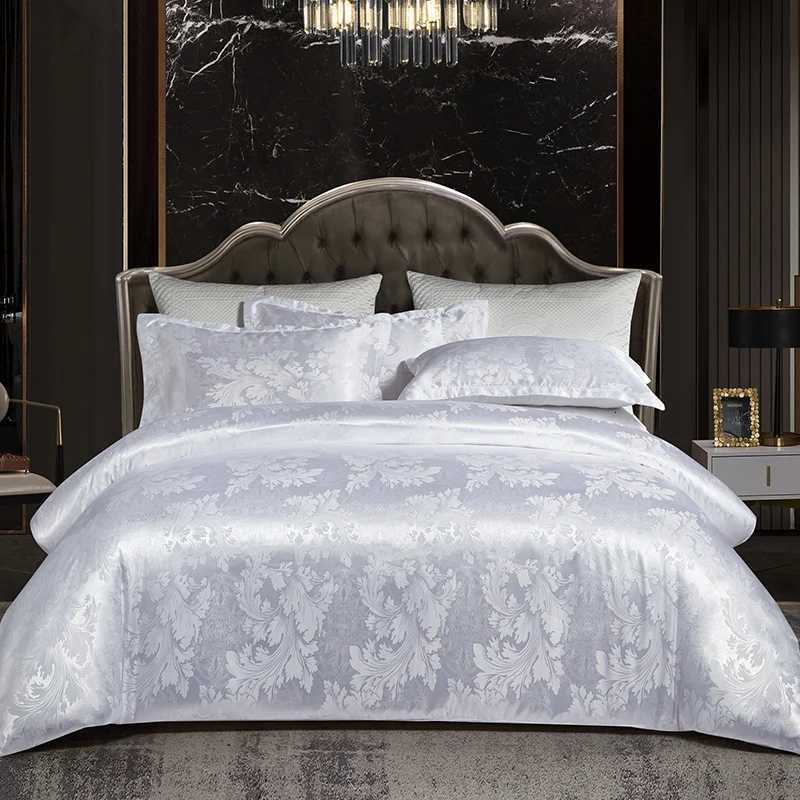 New 3pcs Duvet Cover and case Set No Filling European Light Luxury Jacquard Woven Polyanthous Type Family bedroom BeddingM251118