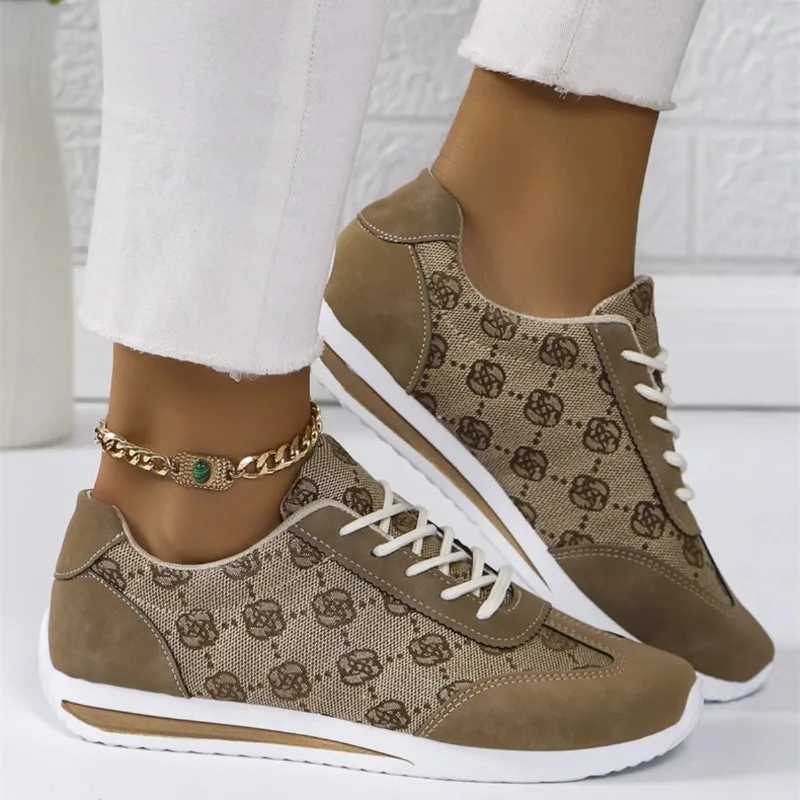 floral embroidery brand design sports shoes for women 2025 autumn trend platform sports shoes for women lightweight flat shoes casual shoes M250418