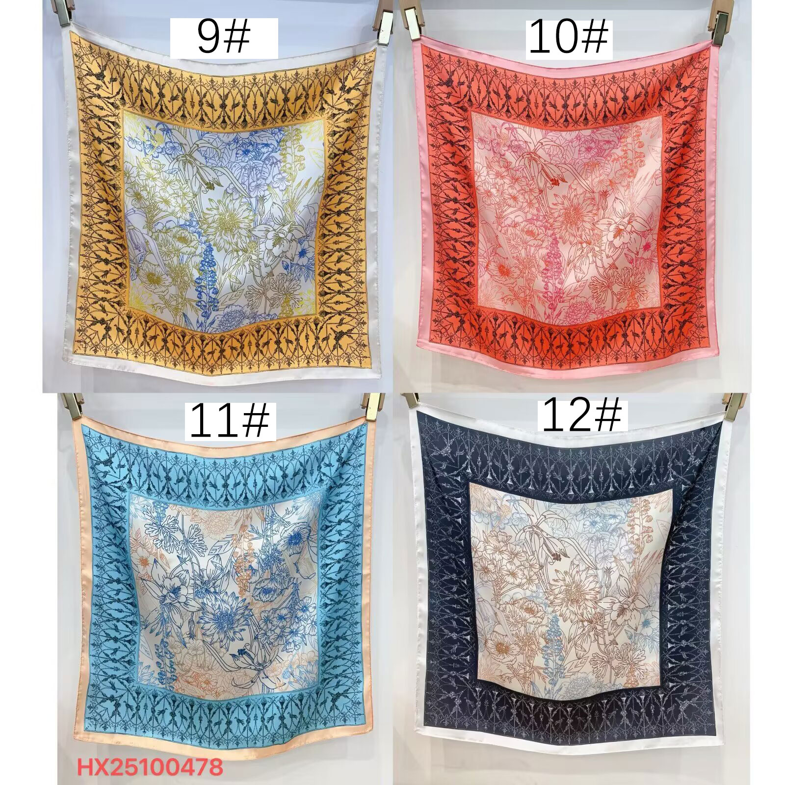 Satin Silk Like Square Scarf For Gift Giving To Friends Family And Daily Wearing