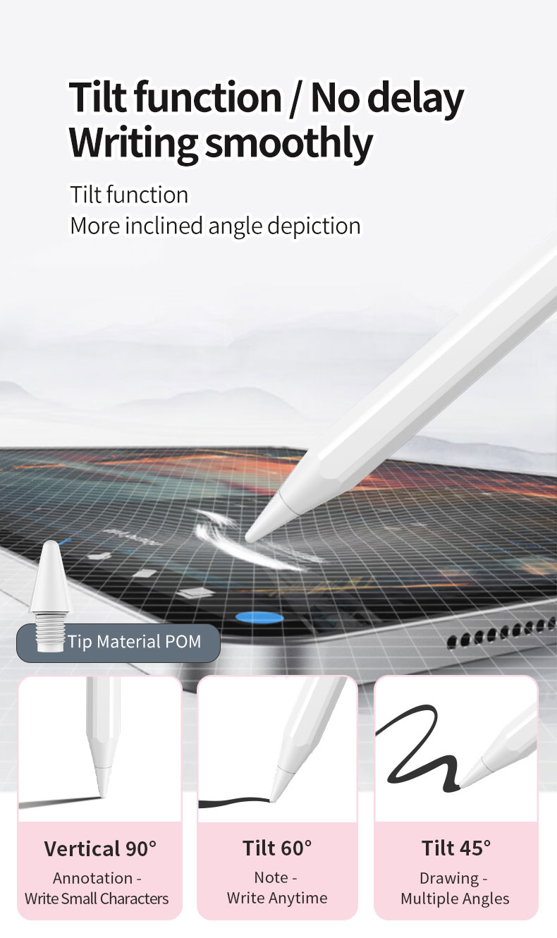 Wholesale Factory Active Pencil Stylus with Hexagonal Metal Penholder Touch Screen Pen with Palm Rejection Tilt Function for Ipad Air Pro mini7