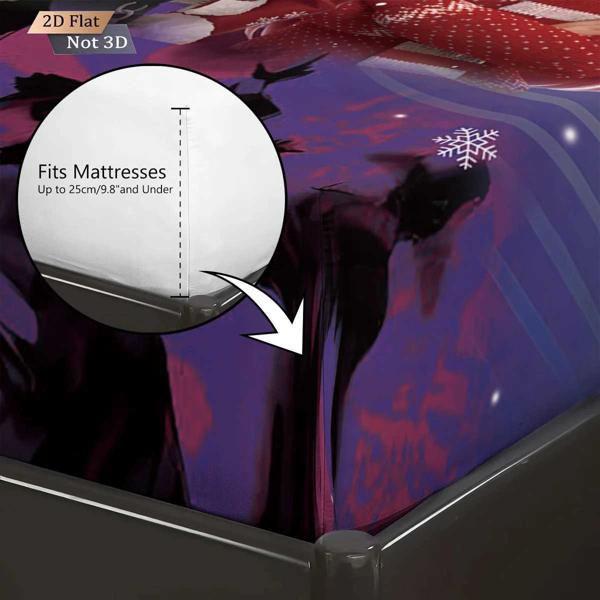 3pcsK-Pop Demon Hunters Printed coreless Fitted Sheet Set Multi Size Soft Bed Cover Bedroom Bedding Decoration Machine WashableM251118