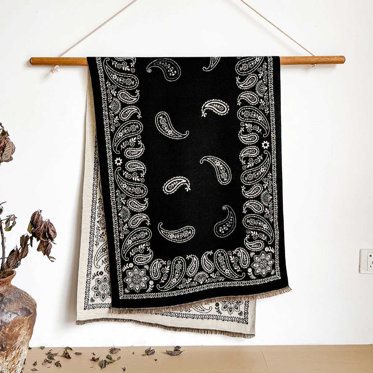 Luxury Winter Cashmere Scarf Women Design Warm Pashmina Blanket Poncho Scarves Female Paisley Print Shawl Thick Foulard BufandaXJ251118 - view 6