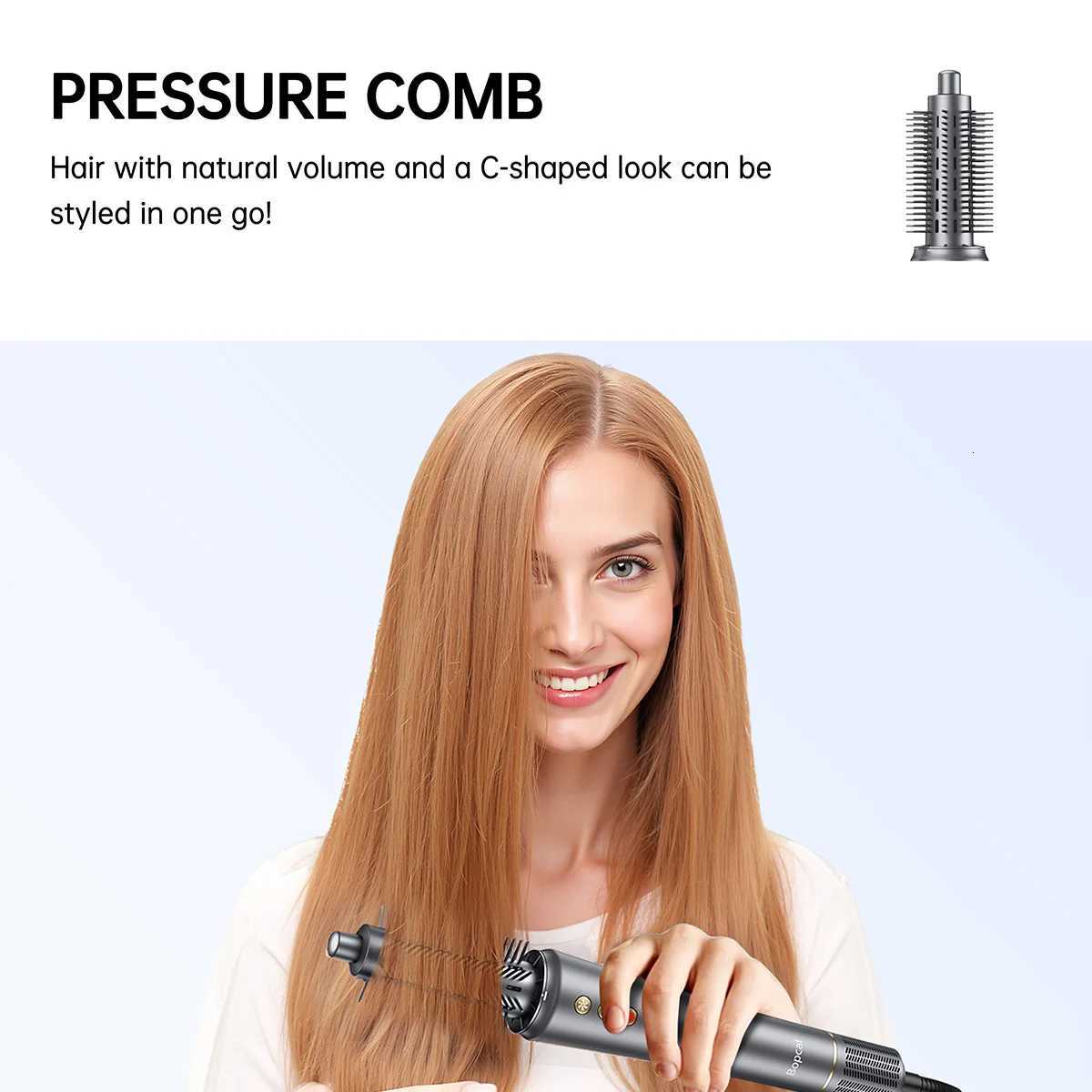 5 in 1 Hair DryerMulti Styling ToolStraightener 32mm Curling 300 Million Negative Ions Hair Care 1-3 Mins Quick Drying GiftsT251118