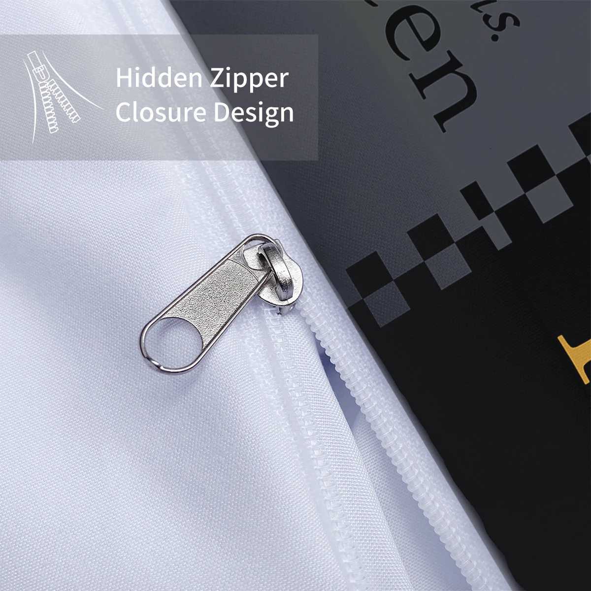 3pcs fashionable black gray crown design printed bedding set soft comfortable and breathable down duvet cover bedroom hotelM251118