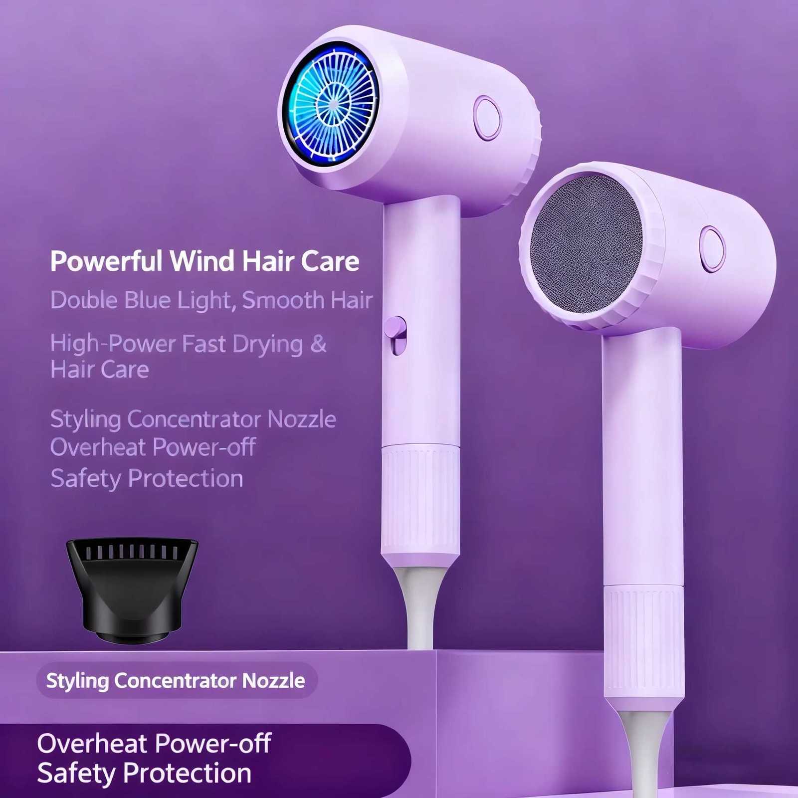 Professional Home Salon Hair Dryer High Speed Negative Ionic Portable Mini Hair Dryer for TravelT251118