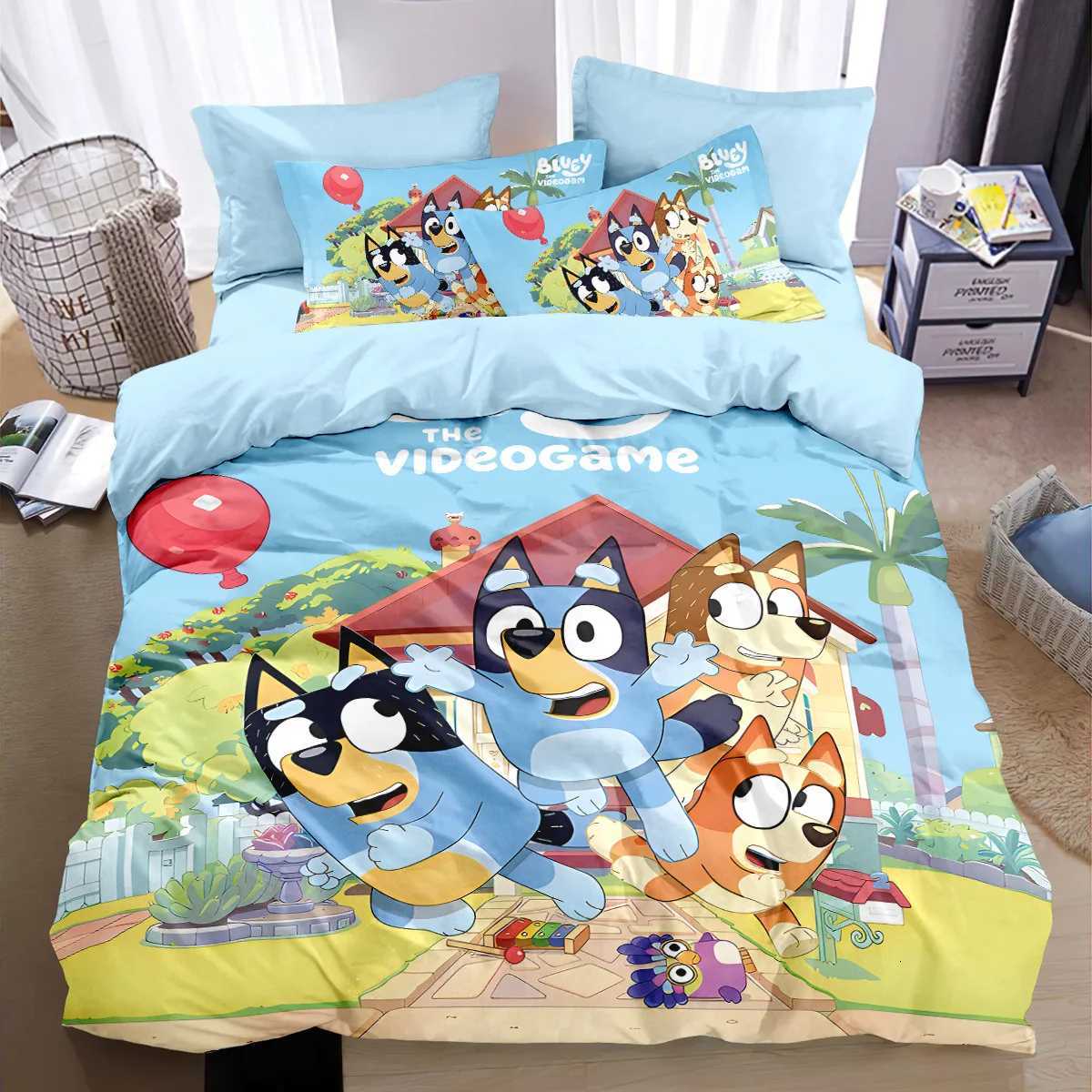 New design B-Blueys Duvet Cover case Bandit Chilli Bedding Set for Adult Boy Girl Bedroom Children Single Double SizeM251118