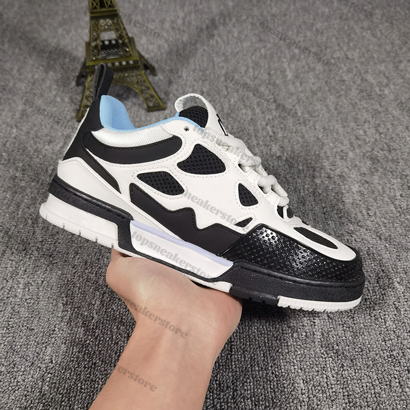 Luxurys mens casual shoes Men designer sneakers Skate Sneaker Marine White black Grey Green red pink low platform womens trainers navy purple snake sk