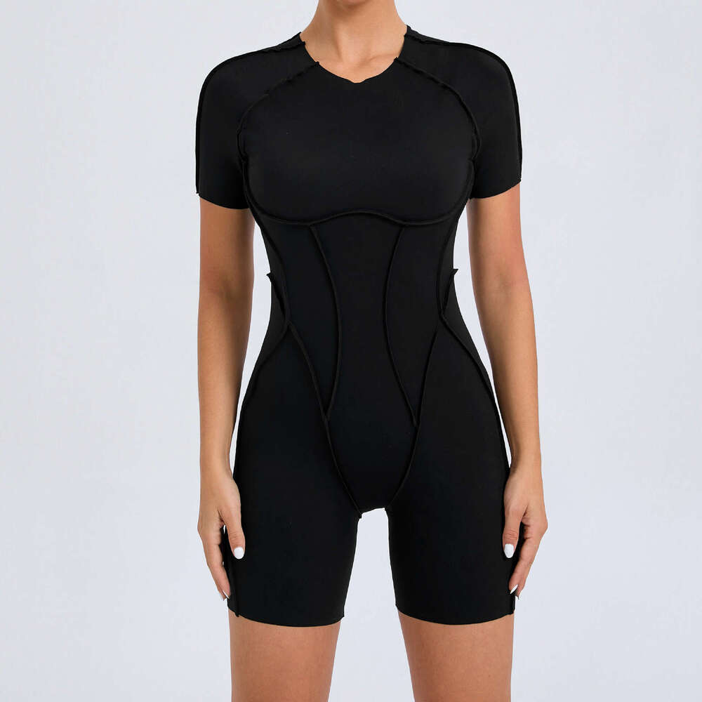 2025--Women's Three-Dimensional Sportswear - Yogawear with Hollow Back & Short Sleeves