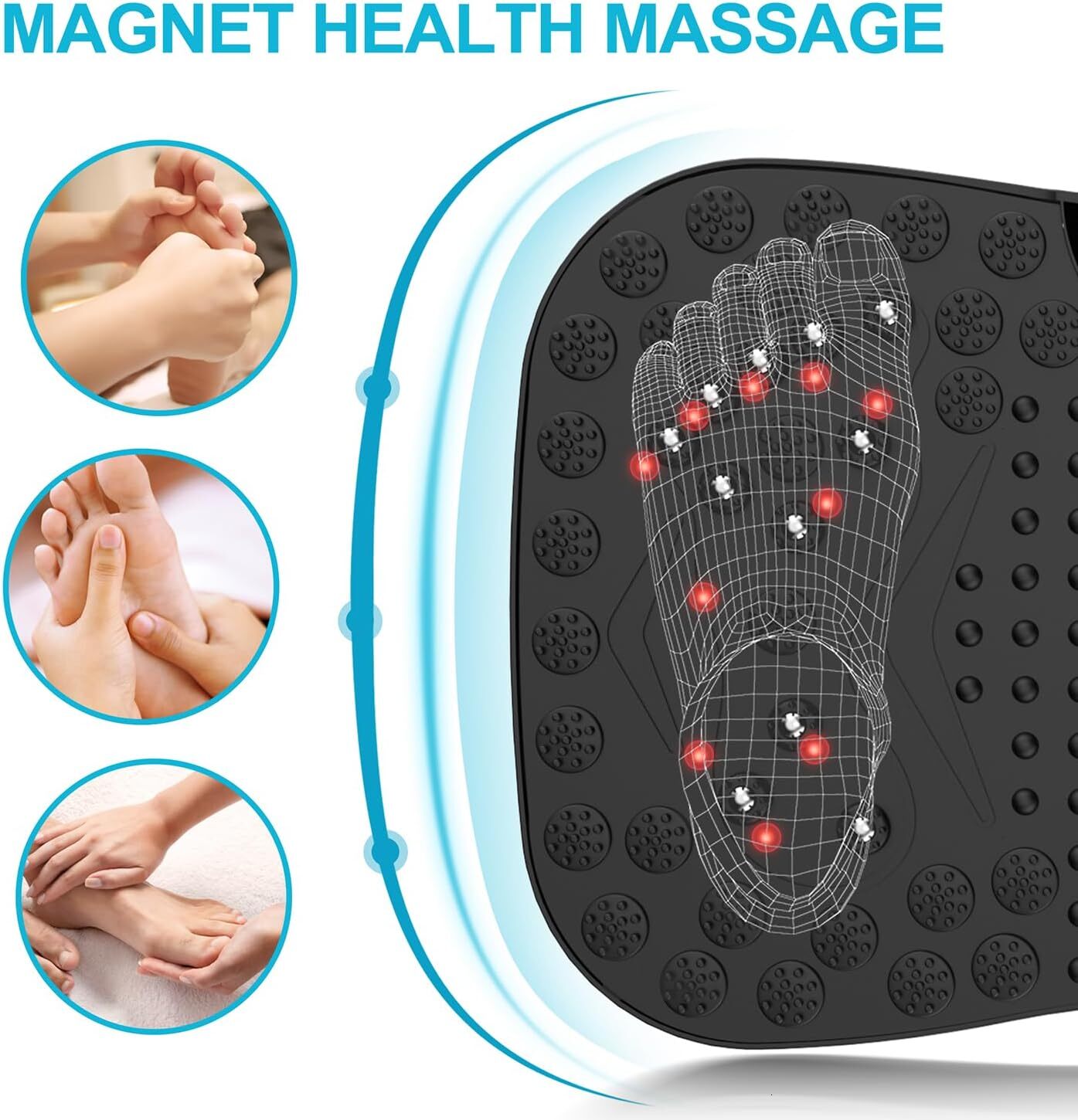 AXV Vibration Plate Exercise Whole Body Portable Mini Vibrate Fiess Platform Lymphatic Drainage hine for Weight Loss Shaping Toning Wellness Home Gyms