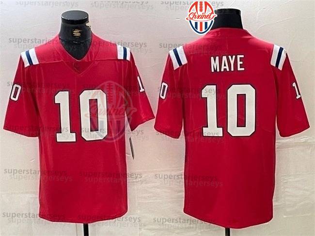 Custom Football Jersey Drake Maye Stefon Diggs Christian Gonzalez 12 Brady Mike Vrabel New Arrivals In Stock