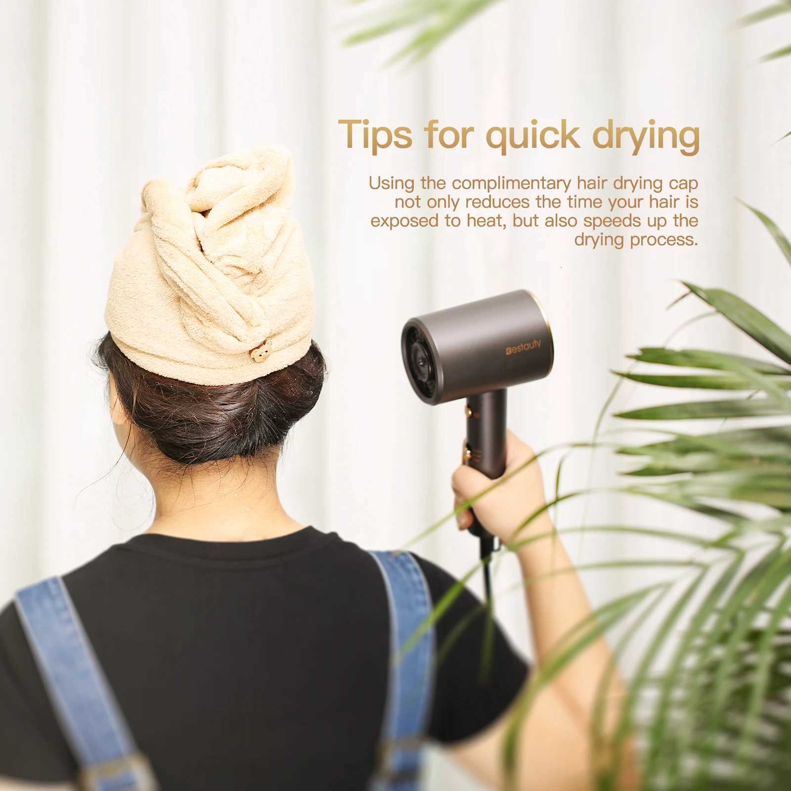 Hair Dryer Large Wind Quickly Drying Hydrate Hair with 2 Styling Wind Nozzles Household Hotel Hair Salon Hair DryerT251118