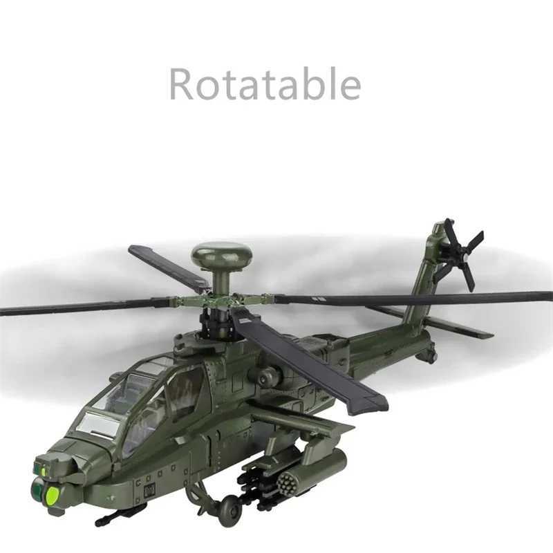 NEW America AH-64 Apache Utility Alloy Helicopter Airplane Model Simulation Metal Flying Model Sound and Light Children Toy Gift C251118