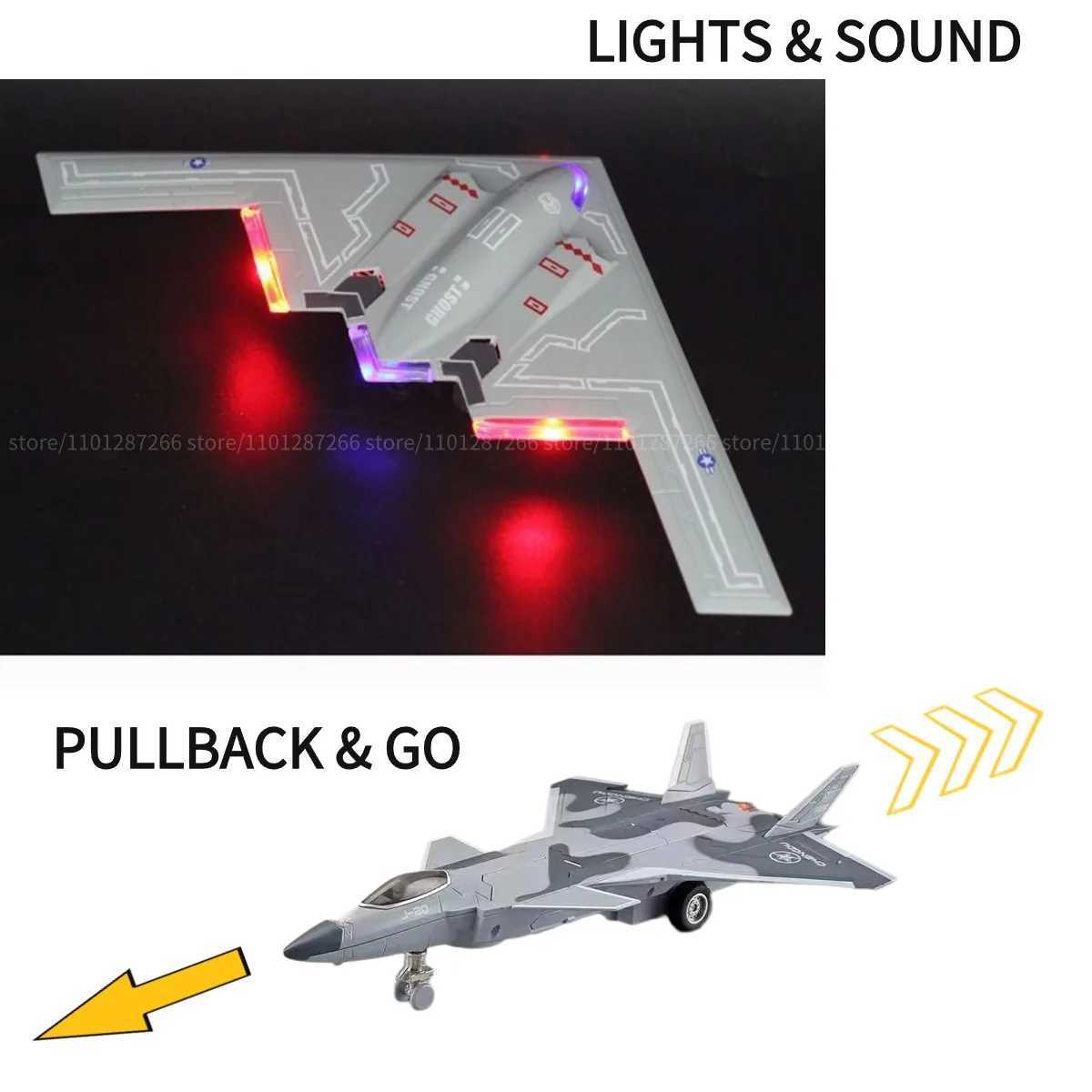 150 Pullback Go Jet Fighter F16 F22 F35 B2 J31 Aircraft Toy with Light Sound Scale Diecast Plane Model Kid Boy Baby Gift C251118