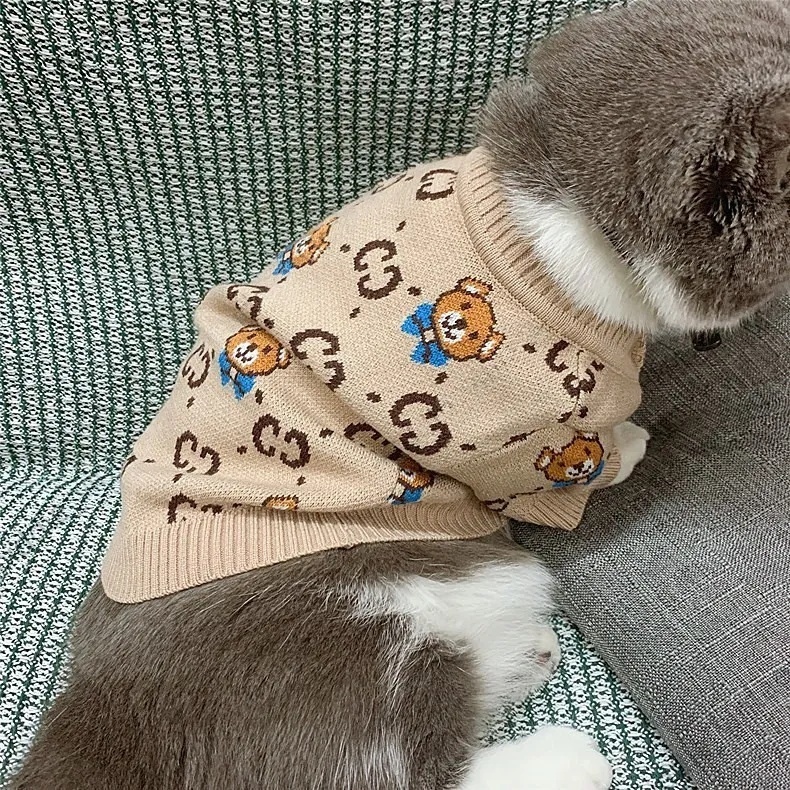 Pet Spot Wholesale Dog Teddy Pomeranian Schnauzer Cat Sterilization Clothes Winter Cute Sweater 2