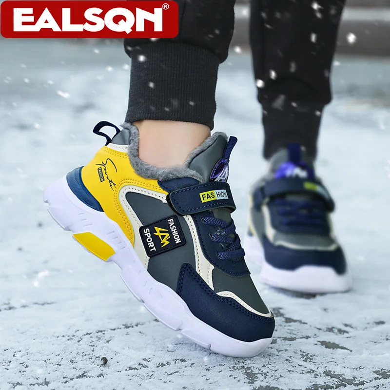 Children Winter Casual Shoes Warm Cotton Sneakers for Kids Boys Fashion School Walking Shoe Plush Lining 251114 XJ260303