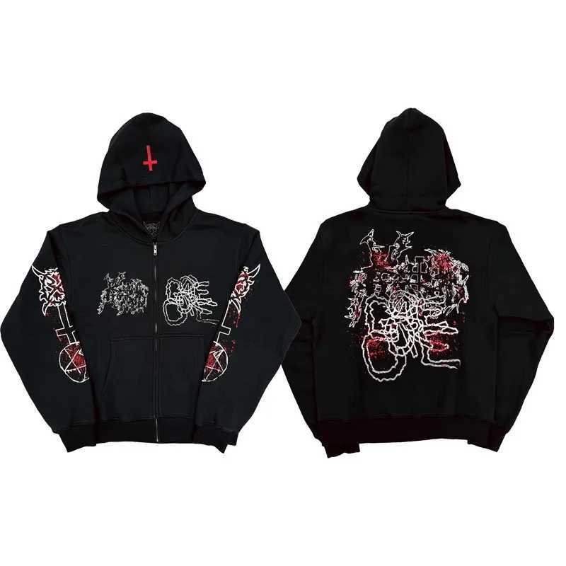 New KenCarson Antagonist merch Tour Actual Zip Up Pullover Hoodies Hoody Hooded Sweatshirts velvet Cotton Thick Fleece US E106 X251118