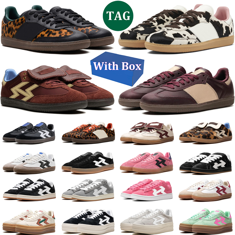 designer running shoes men women platform sneakers Black White Gum Pink Beige Cow Print Leopard suede leather mens trainers outdoor tennis