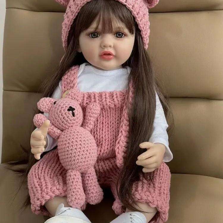 25 Hot Selling Cross border 55cm Realistic Baby Rebirth Doll Washable Gift