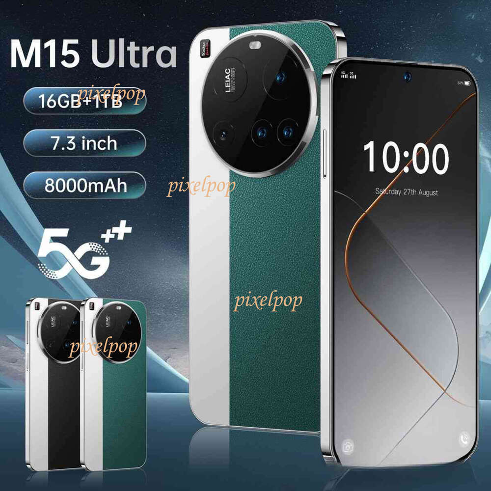 2025 new product M15 Ultra mobile phone is a 16+1T smart all-in-one device 5G Android Smartphone with High-Resolution Display & Dual SIM Capability