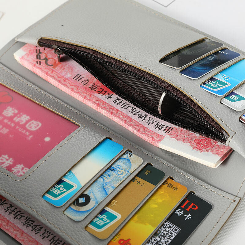 Women's Long Envelope Style Wallet Trifold Multi-card Slot Tassel Decor Purse With Heart-shaped Pendant Card Slots Zipper Cash Pocket