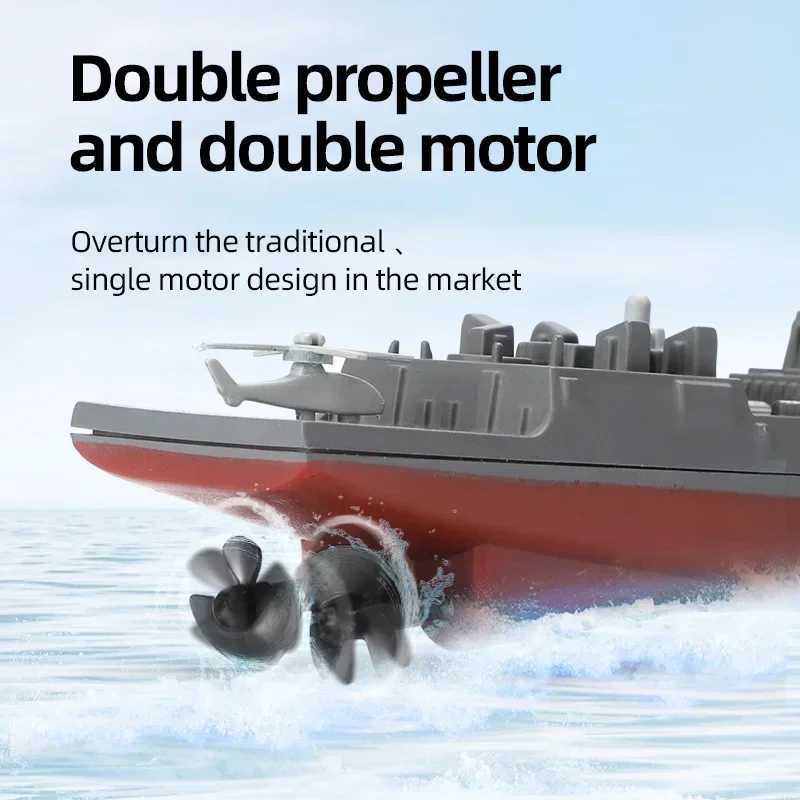 Mini Rc Boat 24G Simulation Military Aircraft Carrier Collection Model Remote Control Ship Warship Battleship Toy for Boys Gift C251118