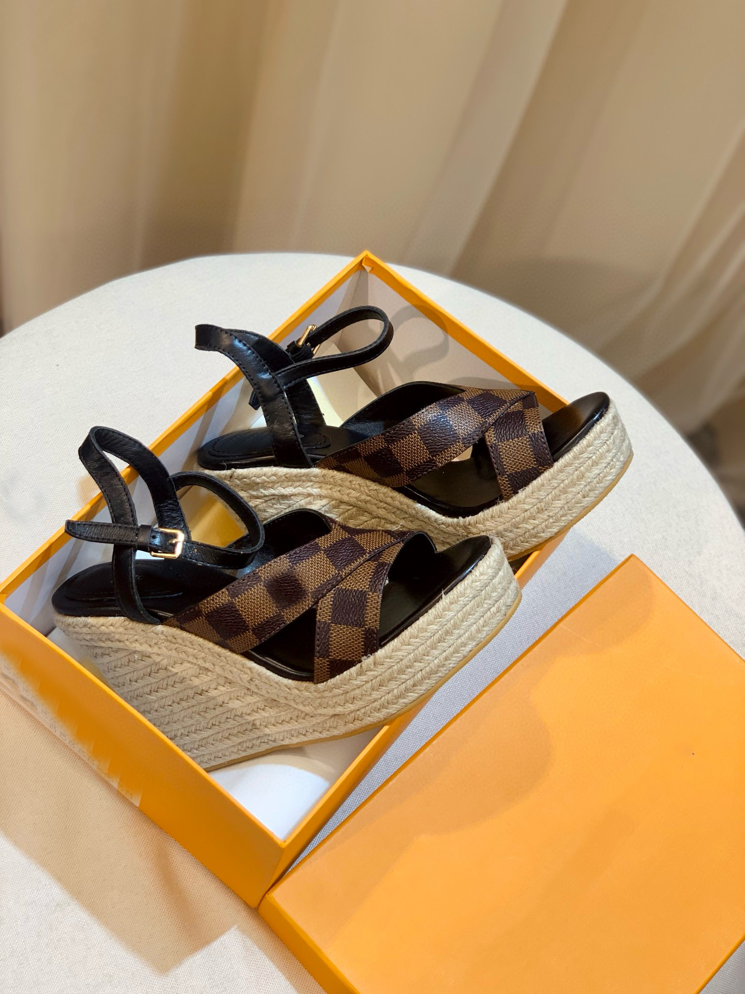 designer Shoes Women Helios Wedge Sandal fashion Platform Espadrille Isola Sandal luxury leather Denim canvas Daily Outfit Maya Flatform Sandal Size 35-41