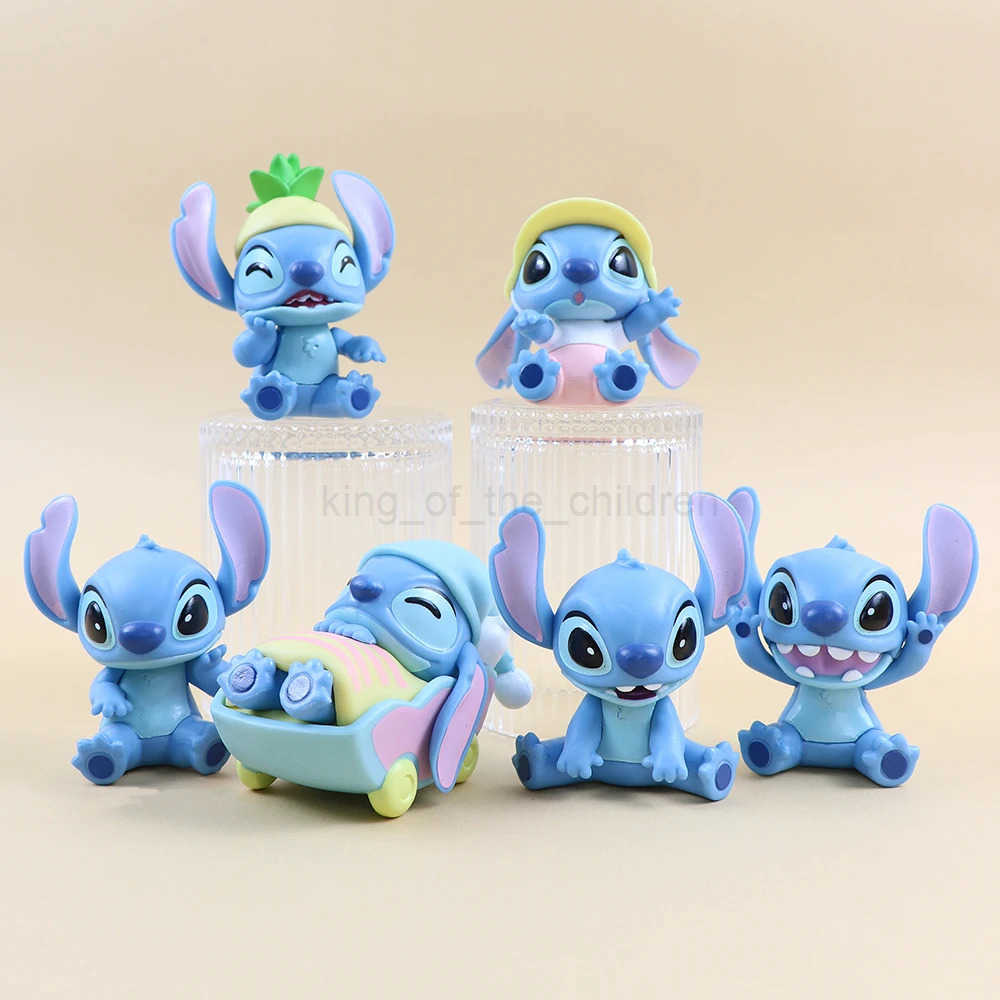 Disney Stitch Figure Blind Box Kawaii Stich Anime Cartoon Car Cake Room Decoration Model Doll Action Figure Kids Toy Girl Birthday Gift W20250418